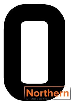 '0' 4D ACRYLIC NUMBER PLATE LETTER (10 PACK)