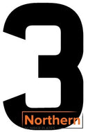 '3' 4D ACRYLIC NUMBER PLATE LETTER (10 PACK)