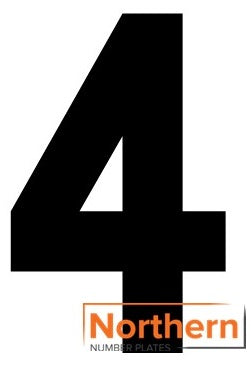 '4' 4D ACRYLIC NUMBER PLATE LETTER (10 PACK)