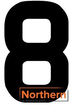 '8' 3D RESIN DOME NUMBER PLATE LETTER (10 PACK) (NOT FOR ROAD USE)