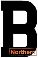 'B' 4D ACRYLIC NUMBER PLATE LETTER (10 PACK)