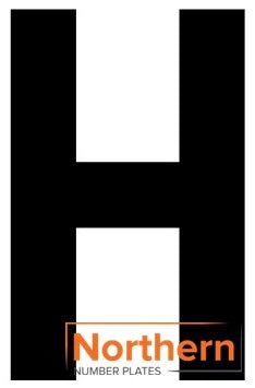 'H' 4D ACRYLIC NUMBER PLATE LETTER (10 PACK)