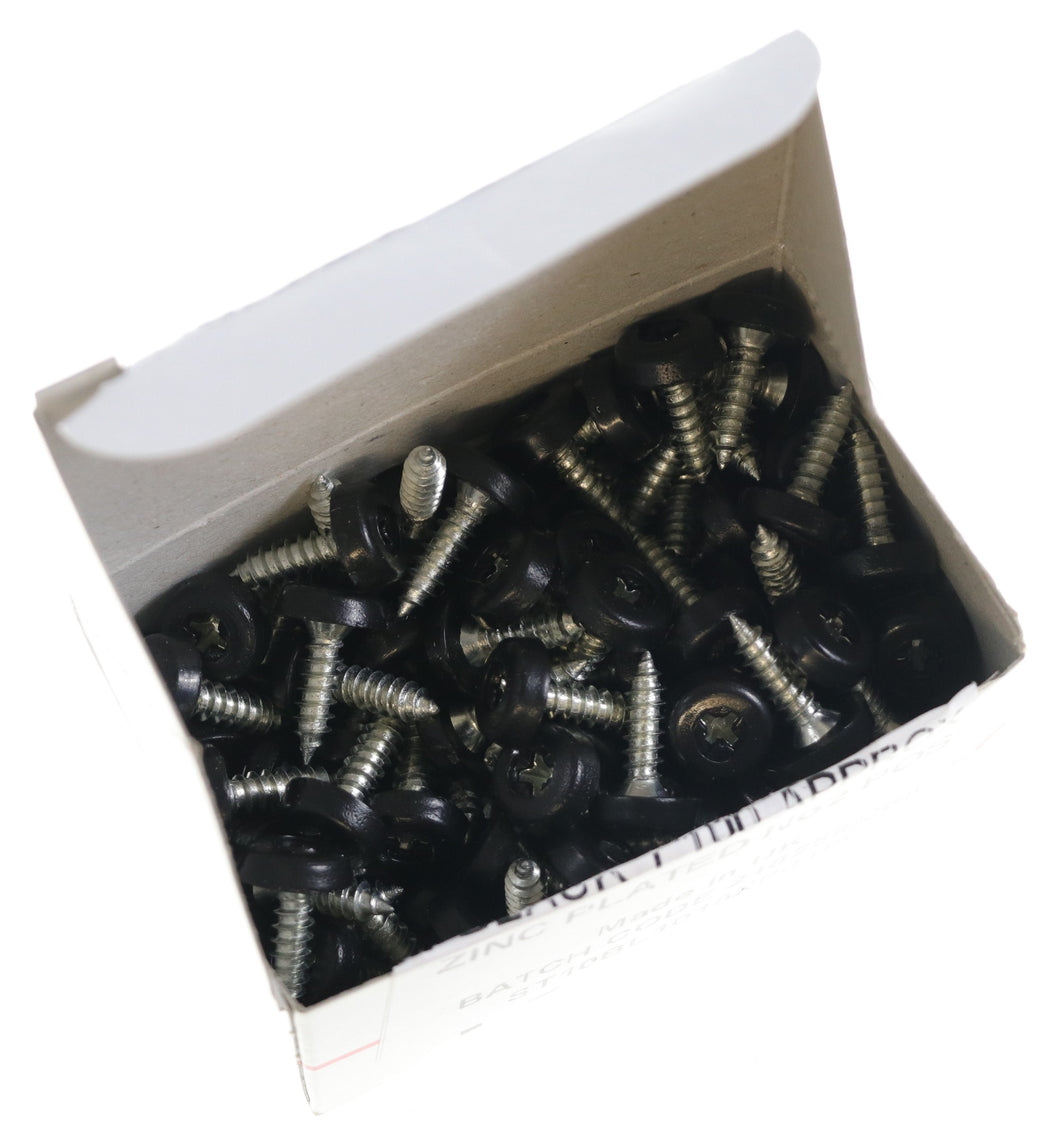 SCREWS WITH POLLY TOPS BLACK X100