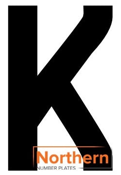 'K' 4D ACRYLIC NUMBER PLATE LETTER (10 PACK)