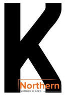 'K' 3D RESIN DOME NUMBER PLATE LETTER (10 PACK) (NOT FOR ROAD USE)