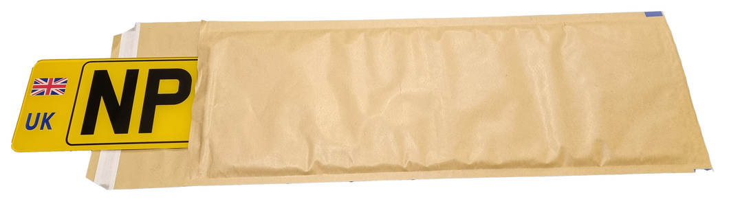 NUMBER PLATE PADDED ENVELOPE