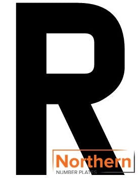 'R' 4D ACRYLIC NUMBER PLATE LETTER (10 PACK)