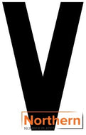 'V' 4D ACRYLIC NUMBER PLATE LETTER (10 PACK)