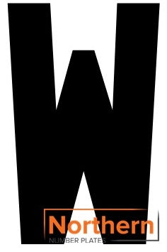 'W' 3D RESIN DOME NUMBER PLATE LETTER (10 PACK) (NOT FOR ROAD USE)