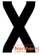 'X' 4D ACRYLIC NUMBER PLATE LETTER (10 PACK)