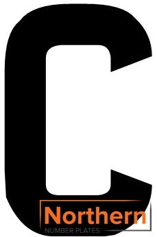 'C' 4D ACRYLIC NUMBER PLATE LETTER (10 PACK)